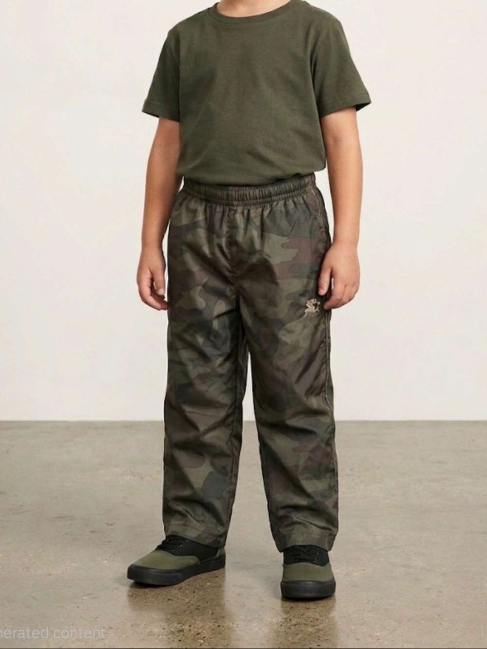STARTER Boys' Camo Windbreaker Track Pants - Size XS (4/5) NWT